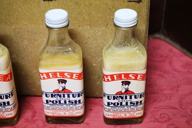 12 Vintage NewOldStock Bottles of Chelsea Furniture Polish