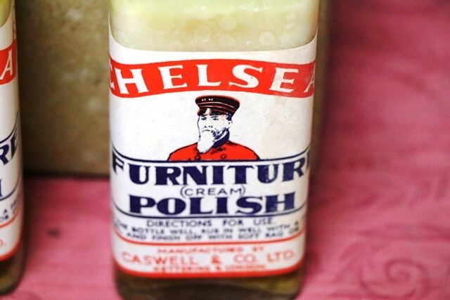 12 Vintage NewOldStock Bottles of Chelsea Furniture Polish