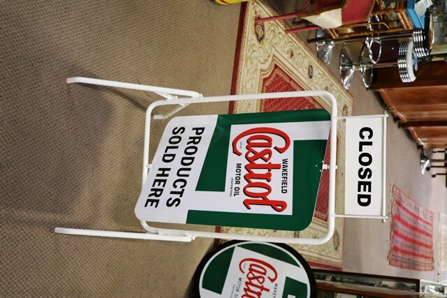 A Garage Forecourt Wakefield Castrol ZSpinning Tin Sign 