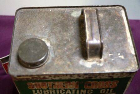 A Rare Vintage Southern Cross Lubricating Oil Tin
