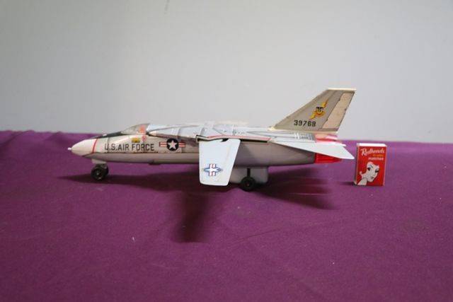 Battery Operated GeneralDynamics Grumman F IIIA Tin and Plastic Jet Fighter
