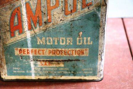 Early Ampol Chevron Perfect Protection 1gl Motor Oil Tin