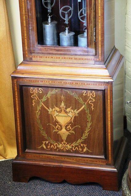 Lovely Quality Late Victorian Inlaid Walnut Longcase Clock 