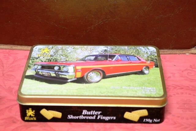 Macand39s 150g Shortbread Tin 1970 Ford Red GT Tin