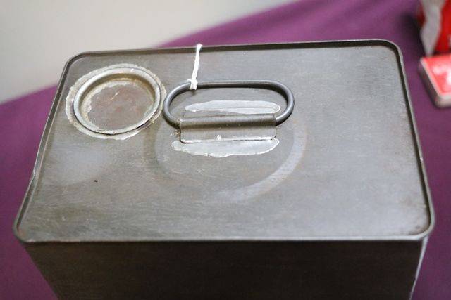 Rare Army Grey Atlantic One Gallon Motor Oil Tin 