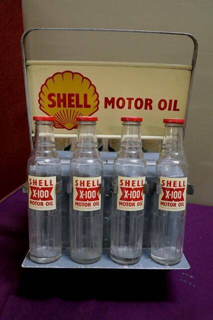 Superb Shell X100 Motor Oil 8 Bottle Rack 