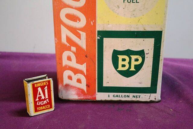 Vintage BP Zoom 1 Gallon Tin