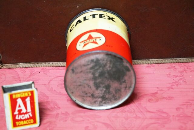 Vintage Caltex 1lb Grease Tin