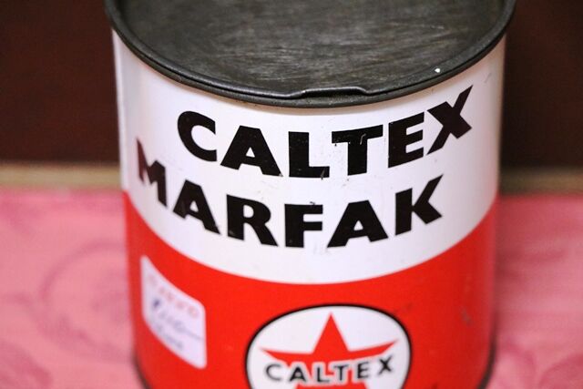 Vintage Caltex Mafax One Pound Grease Tin