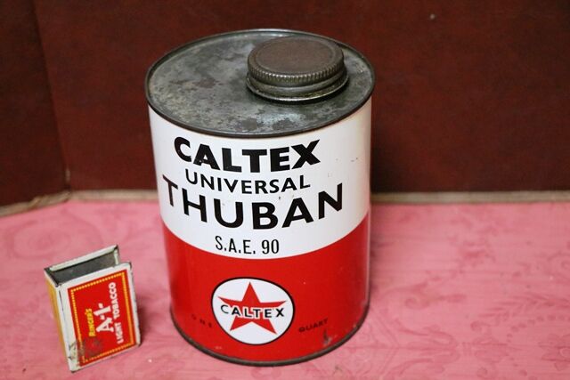 Vintage Caltex Universal Thuban SAE90 One Quart Tin 