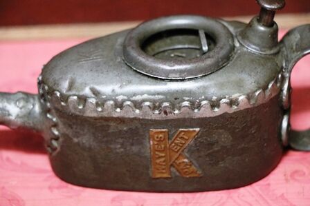 Vintage Castellated Kayeand39s Boat Shape Oiler