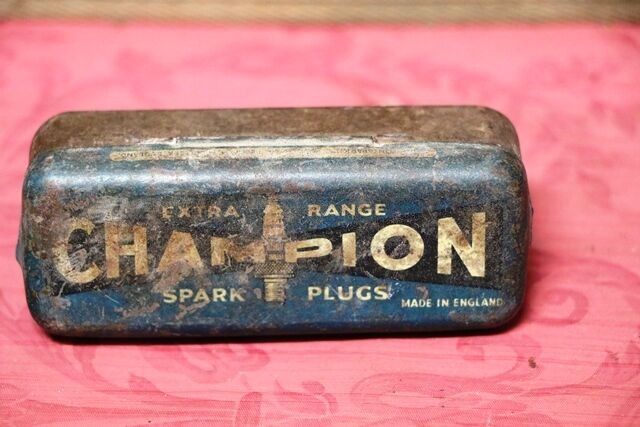 Vintage Champion Spark Plug Tin