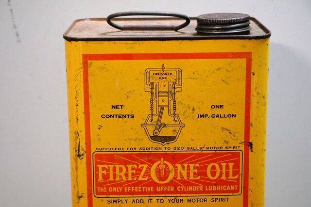Vintage FirezOne Oil One Gallon Tin