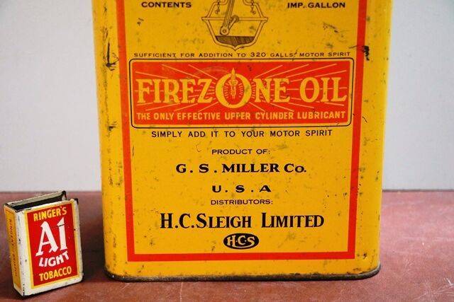 Vintage FirezOne Oil One Gallon Tin
