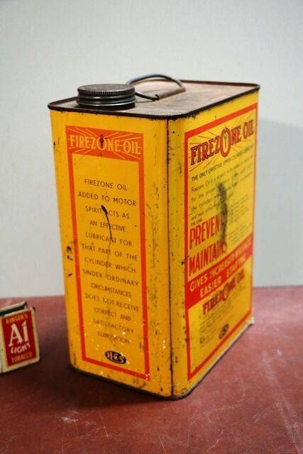Vintage FirezOne Oil One Gallon Tin