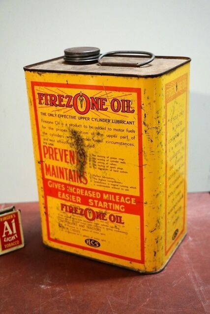 Vintage FirezOne Oil One Gallon Tin