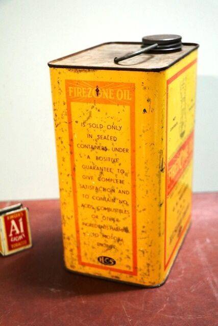 Vintage FirezOne Oil One Gallon Tin