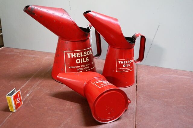 Vintage Graduated Set of 3 Thelson Oils JugPourers