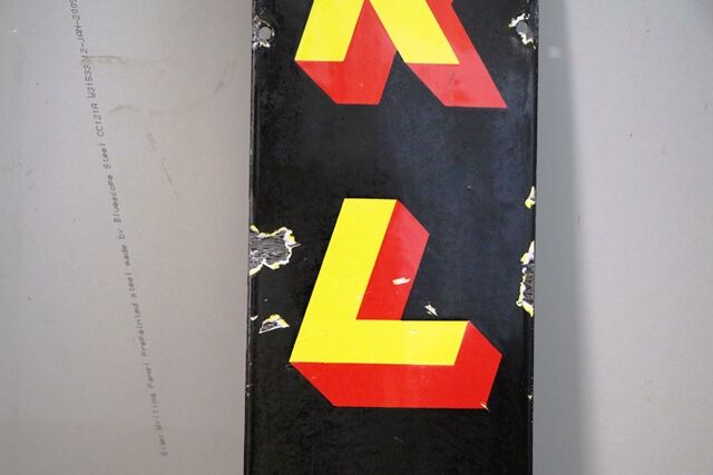 Vintage KLG Sparking Plugs Small Strip Enamel Sign 