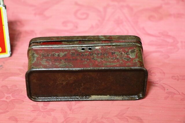 Vintage LODGE Spark Plug Tin