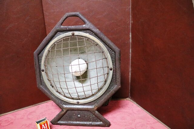 Vintage Pressed Steel Floor Heater Decretive Use Only