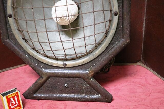 Vintage Pressed Steel Floor Heater Decretive Use Only