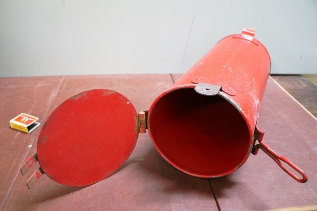 Vintage Wall Hanging FIRE Asbestos Fire Blanket Case