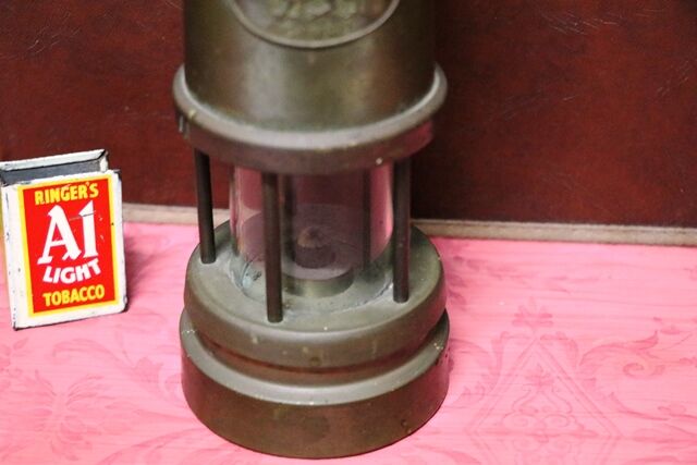 Vintage Welsh Brass Miners Lamp 