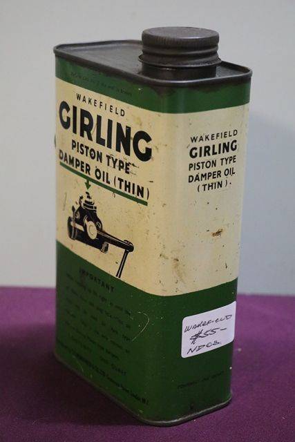 Wakefield Girling Piston Type Damper Oil Thin Quart Tin