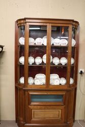 Antique Oak Shop Display Cabinet. #