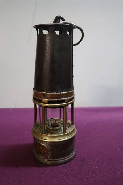 Early Brass + Metal Miners Lamp 