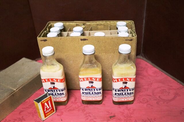12 Vintage NewOldStock Bottles of Chelsea Furniture Polish
