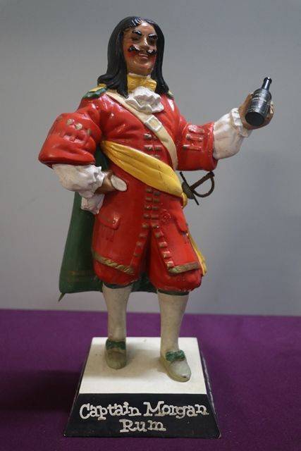 Vintage Captain Morgan Mug Character with Miniature Figure Advertisement 