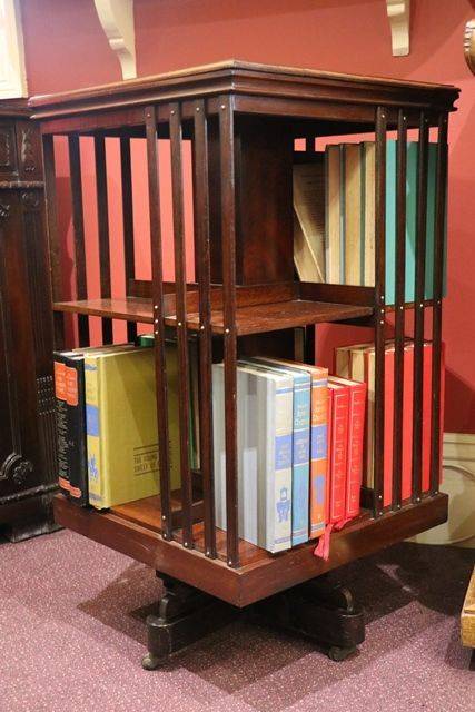 Inlaid Mahogany Revolving Bookcase 
