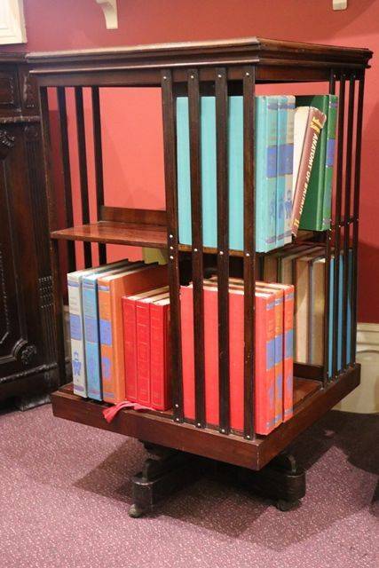Inlaid Mahogany Revolving Bookcase 