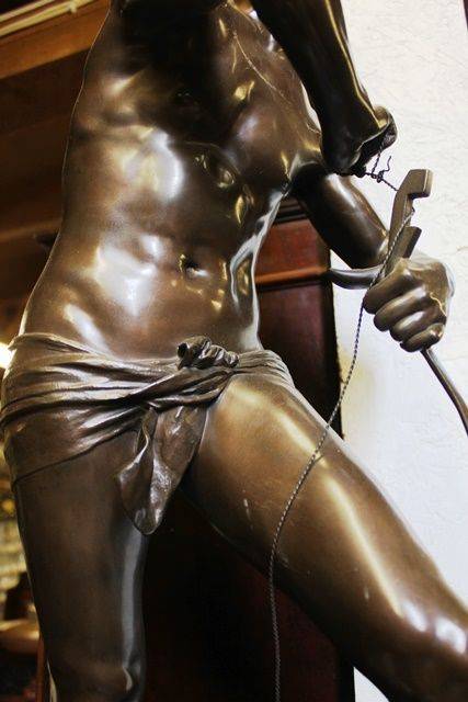 Large C19th Bronze Figure by H Peinte 