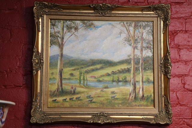 Australian Landscape Oil By Maurice Redding 