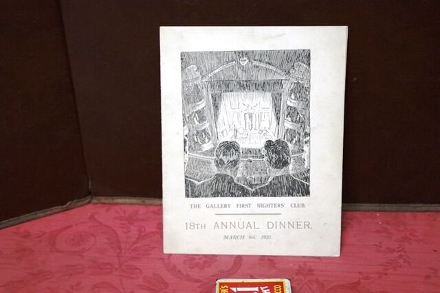 1921 Gallery First Nighters Club Signed Menu Sybil Thorndike 