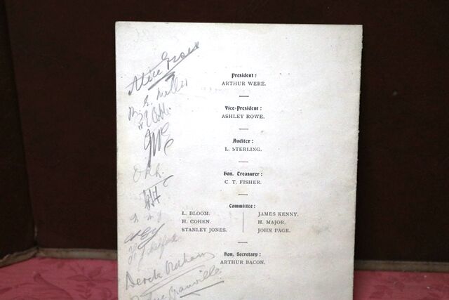 1922 Gallery First Nighters Club Signed Menu Maggie Albbanese  