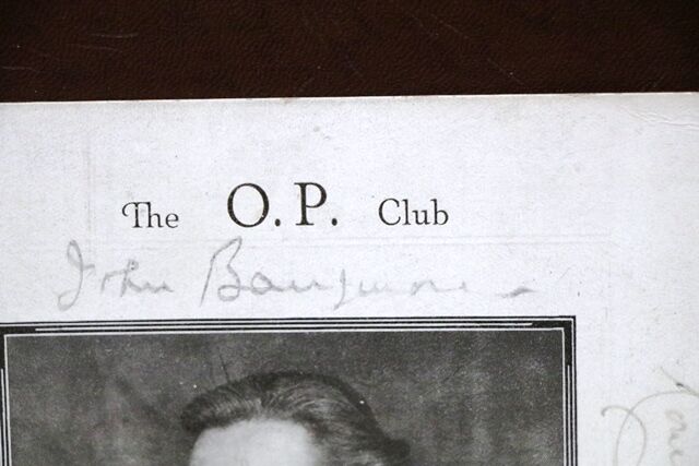 1925 The OP Club Signed Dinner Menu John Barrymore  
