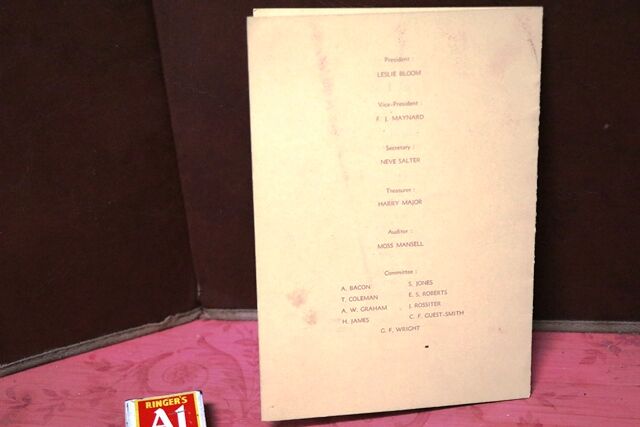1934 Gallery First Nighters Club Signed Menu The Dare Sisters  