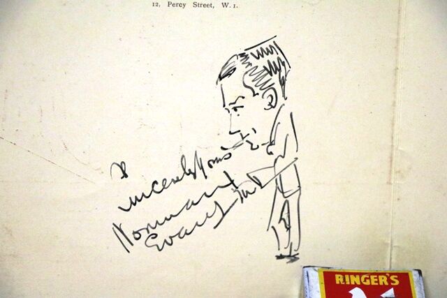 1936 Gallery First Nighters Club Signed Menu  Stanley Lupino  