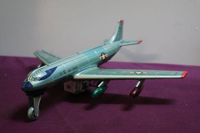 1957 TN Nomura Japan Battery Operated Strato Jet Toy 