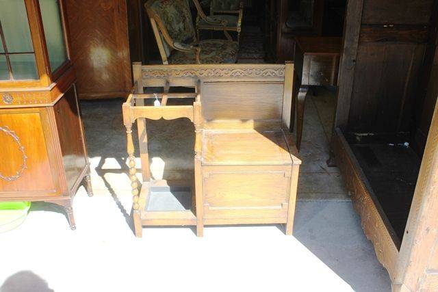 1920and39s Oak Hall Seat Stick Stand