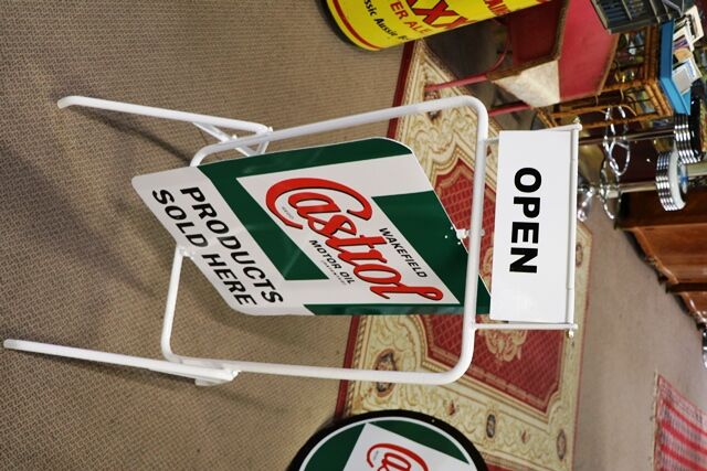 A Garage Forecourt Wakefield Castrol ZSpinning Tin Sign 