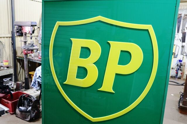 A Large Vintage BP Acrylic Double Sided Light Box  