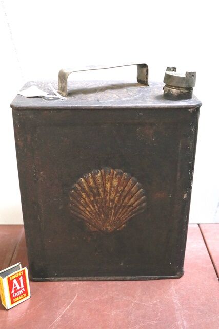 A Lovely Original Shell 2 gallon Running Board Fuel Can