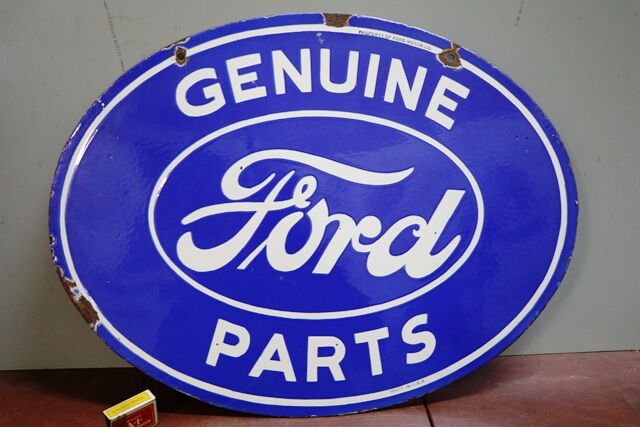 A Original Ford Genuine Parts Oval Double Sided Enamel Sign 