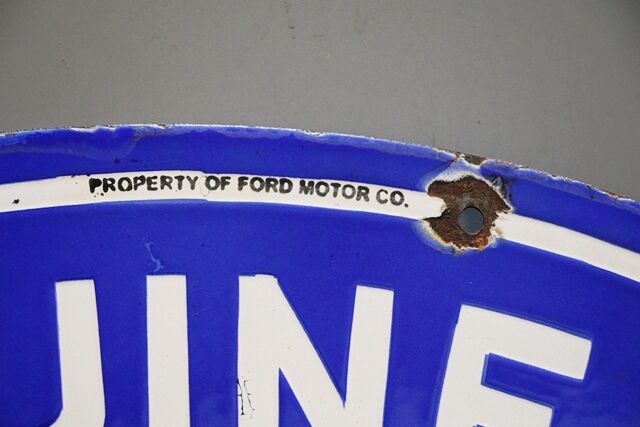 A Original Ford Genuine Parts Oval Double Sided Enamel Sign 