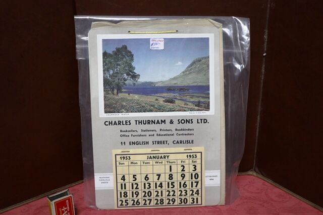 A Pictorial Calendar Showcard Produced for Charles Trunam and Sons 1953